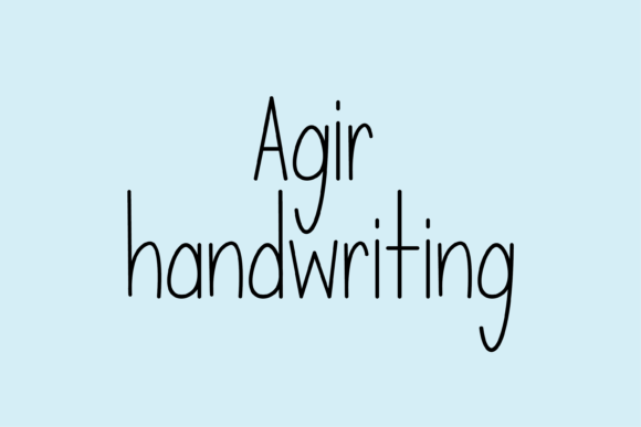 Agir: A Whimsical Handwritten Font for Editorial Charm