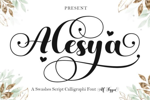 Alesya: A Romantic Script Font for Crafters and Product Designers