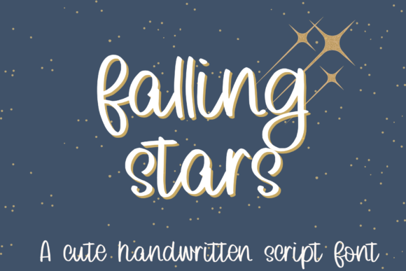 Falling Stars: A Sweet Handwritten Font for Playful Branding Projects