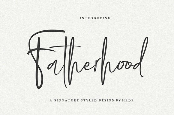 Fatherhood: A Signature Script Font for Elegant Digital Branding