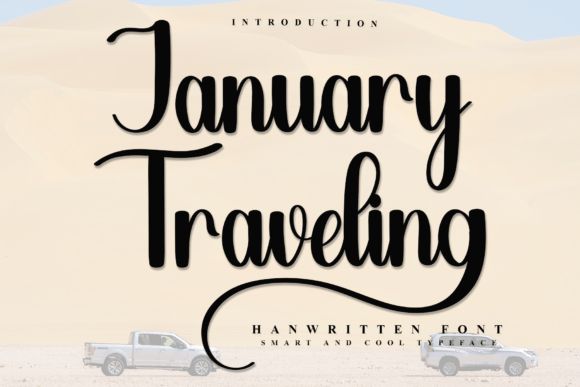 January Traveling Font: A Festive Touch for Small Business Branding