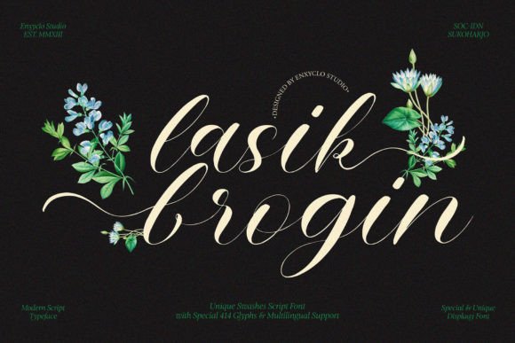 Lasik Brogin: A Stylish Script Font That Elevates Small Business Branding