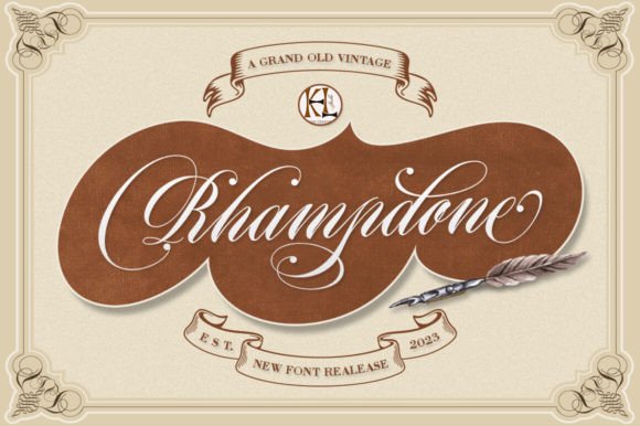 Rhampdone Font: Elevating Marketing Design with Vintage Script Elegance